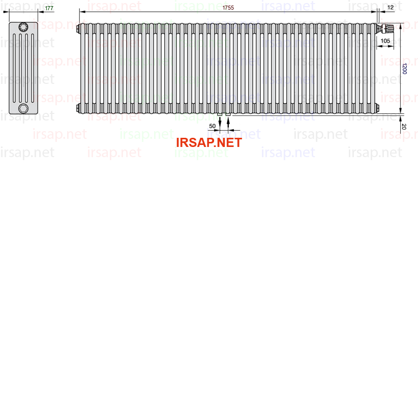Радиатор IRSAP Tesi 51200/39 T52 CL 01